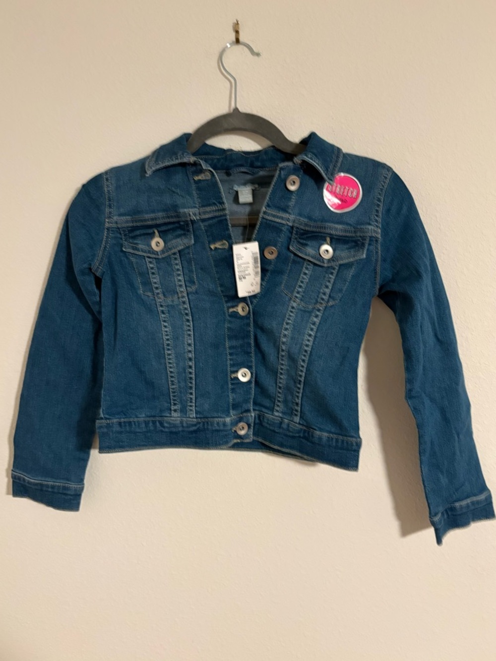 NWT The Children's Place Girls' Blue Denim Jacket Size Medium - Picture 2 of 6